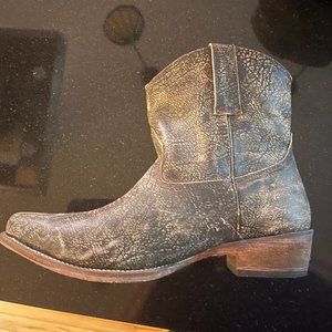Roper Brand Distressed Look Leather Cowboy Bootie